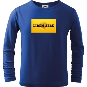 Chlapecké tričko Lidem jebe - Triko dětské Long Sleeve - 146 cm/10 let ( Královská modrá )