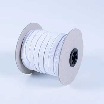 Guma hladká 1 cm bílá