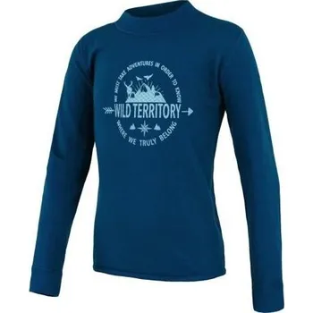 Dětské termoprádlo Sensor Merino Double Face Territory dětské triko dl. rukáv Deep Blue Velikost: 110