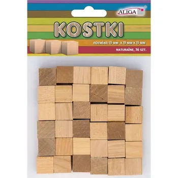 Dřevěná hračka ALIGA DŘEVĚNÉ KOSTKY PŘÍRODNÍ 15X15X15