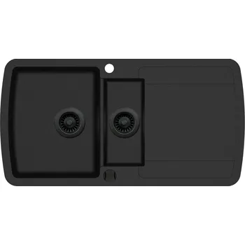 Granitový dřez Granitový dřez Helika LIRA SQL151 černá edice