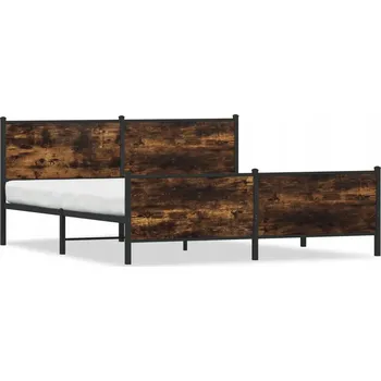 Postel Manželská postel kovová 200x200 dub