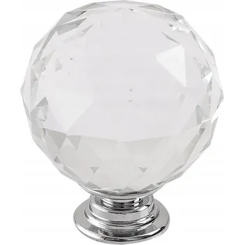 Nábytkové kování Křišťálová úchytka / knopka na nábytek GTV 40 mm