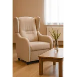 FALCO Relaxační křeslo ušák René Aston 2 béžové