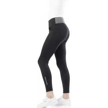 Jezdecké kalhoty EQUITHÈME Legíny jezdecké Tatiana Equithème, s gripem, zimní, dámské, černé 44