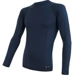 Pánské termoprádlo Sensor Merino Double Face pánské triko dl. rukáv Deep Blue Velikost: XXL