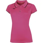 Dámské tričko s límečkem Mizuno Core Polo Tee 32EA720164 Pink Fluo/Navy Velikost: XXL