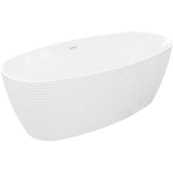 Vana Mexen Lira volně stojící vana vzor 170 x 80 cm, bílá, bílý přepad - 52831708000-20 Volně stojící vany