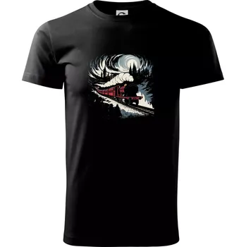 Pánské tričko Hogwarts Express barevný - Triko extra velké (5-8XL) - 7XL ( Černá )