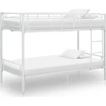 vidaXL Poschoďová postel kov 90 x 200 cm [287910] Barva: Bílá
