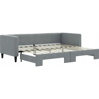 Postel Čalouněná jednolůžková postel 80x200 v odstínech šedé