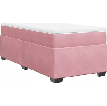 Postel Čalouněná jednolůžková postel 100x200 v odstínech růžové
