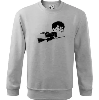 Harry obrázek na koštěti - Mikina Essential dětská - 146 cm/10 let ( Světlešedý Melír )