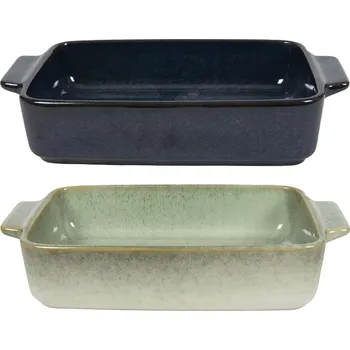 Zapékací mísa modrá/mint, různé provedení, výška: 50 mm, délka: 240 mm, šířka: 135 mm