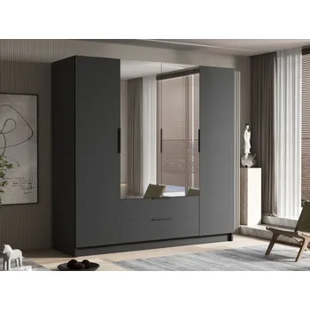 Šatní skříň Šatní skříň Betaso II 200, Barva: černá MIRJAN 5903211451485