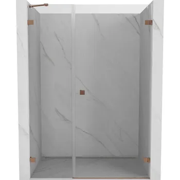 Sprchové dveře Mexen Lunar-B sprchové dveře, pravé 140 cm, průhledné, kartáčovaná měď - 832S-140-050-65-00-P Sprchové dveře