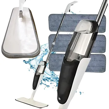 mop VERK GROUP Plochý mop 120 cm YY-SM007 s rozprašovačem 350 ml a 3 mikrovláknovými filtry – efektivní úklidový nástroj