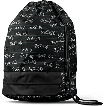 Panel se střihem na sportovní vak malá násobilka černá