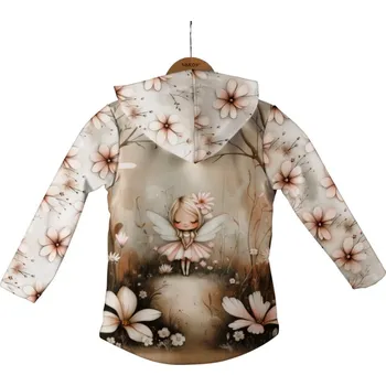 Panel se střihem 110 softshell bunda květinová víla