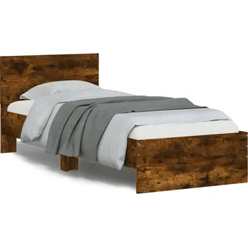 Postel zahrada-XL Rám postele s čelem a LED osvětlením kouřový dub 90 x 190 cm 838838