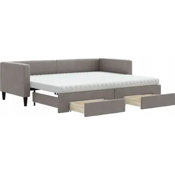 Pohovka Rozkládací pohovka 2v1 223x90x68cm Taupe