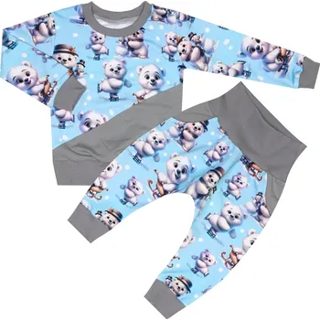 Tepláková souprava - Medvídci zima (bez kapuce) Velikost: 116