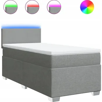 Postel Čalouněná jednolůžková postel 90x200 v odstínech šedé