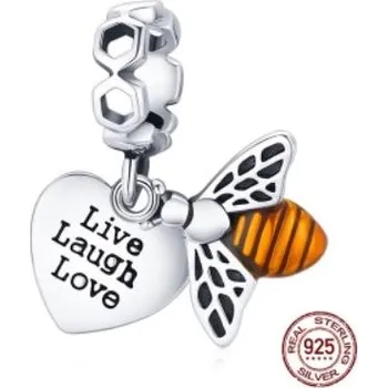 Korálek Prosperk Korálek stříbrný na náramek Včelka S1946