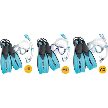 Ploutve Potápěčský set SEAC TRIS SPRINT DRY ploutve, maska, šnorchl modrá Velikost: 32-35