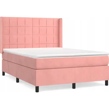 Postel Čalouněná dvoulůžková postel 140x200 růžová