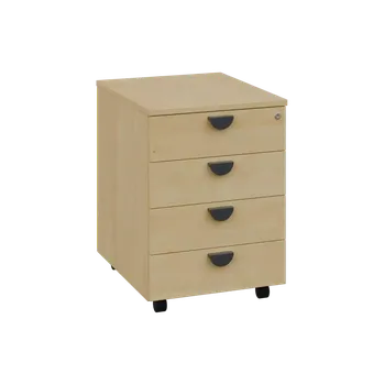 Zásuvkový kontejner TKC - 01 kontejner pojízdný, 4-zásuvkový, deska 18 mm, centrální zámek, javor horský