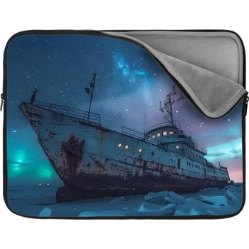 pouzdro na notebook Sablio Obal na notebook Vrak lodi při polární záři - 13"