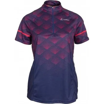 Dámské tričko Dámské cyklistické triko Löffler fialové tmavě růžové Velikost: 36