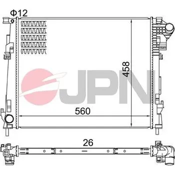 Chladič motoru JPN 60C9039-JPN Chladič, chlazení motoru (60C9039-JPN)