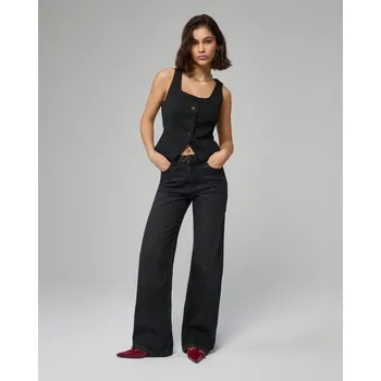 Dámské džíny Džíny straight - 36 - House - černá - 374GE-99J