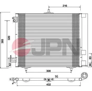 Výparník klimatizace JPN 60C9090-JPN Kondenzátor, klimatizace (60C9090-JPN)
