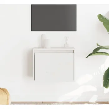 Příborník do zásuvky zahrada-XL Nástěnná skříňka bílá 45 x 30 x 35 cm masivní borové dřevo 813437