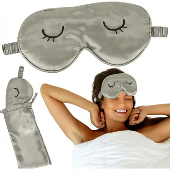 Škraboška na spaní Maska na spaní s páskou přes oči v krycí šedé barvě