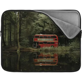 pouzdro na notebook Sablio Obal na notebook Červený patrový autobus - 15,6"
