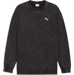 Pánská mikina PUMA ESS ELEVATED RELAXED WASH CREW FL 68805001 PUMA BLACK XS