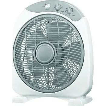 Stojací lampa ACA Lighting stojací ventilátor, bílá-šedá, 30cm, AC 40W FANFPG60