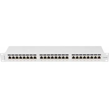 Patch panel Lanberg Patch panel Lanberg 24 port 1U kat.6A stíněný šedý