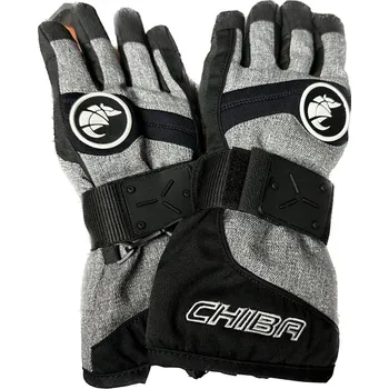 Rukavice Sportovní zimní dámské rukavice prstové Chiba Board Light Grey/White Velikost: 9