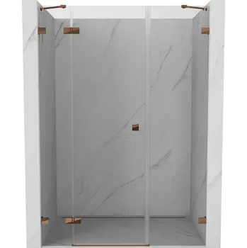 Sprchové dveře Mexen Lunar sprchové dveře otočné levé 155 cm, transparentní, růžové zlato - 834S-155-050-60-00-L Sprchové dveře