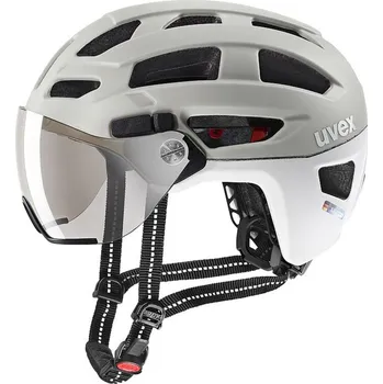 Cyklistická přilba Helma UVEX Finale Visor Sand - White Matt - 52-57cm