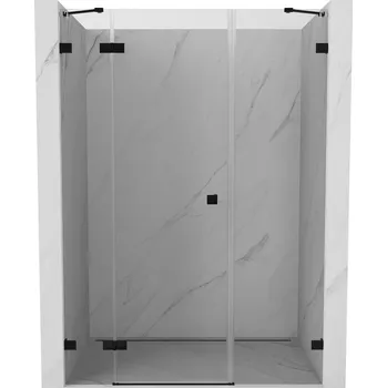 Sprchové dveře Mexen Lunar sprchové dveře sklopné levé 160 cm, průhledné, černé - 834S-160-050-70-00-L Sprchové dveře