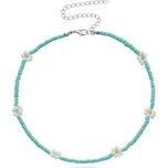 Prosperk Korálkový náhrdelník s kytičkami S3872