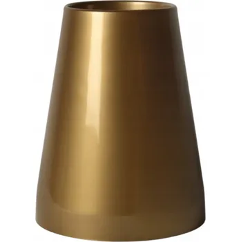 Váza VÁZA NA HŘBITOV ZLATÁ HLADKÁ JEDNODUCHÁ 21 CM