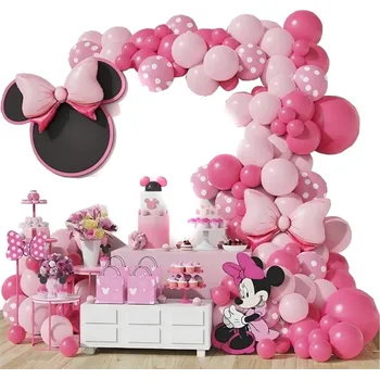 Balónek Balónková Girlanda Sada balónků k narozeninám Minnie Mouse Mini 111 ks
