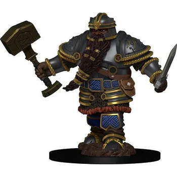 Figurka D&amp;D - Dwarf Male Fighter - Painted (Dungeons &amp; Dragons: Icons of the Realms Premium Miniatures)